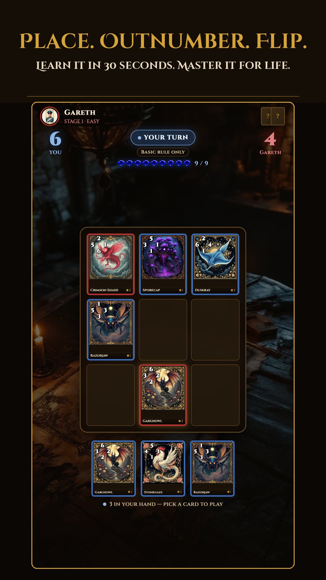 The board mid-duel
